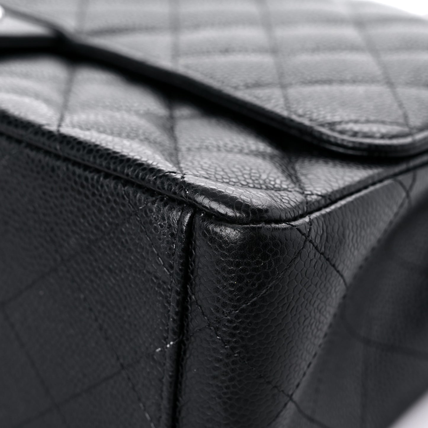 Caviar Quilted Maxi Double Flap Black