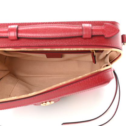 Gucci GG Supreme Monogram Flora Web Small Ophidia Top Handle Shoulder Bag Hibiscus Red 5 of 9