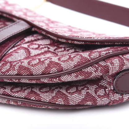Christian Dior Monogram Saddle Bag Burgundy 9 of 9