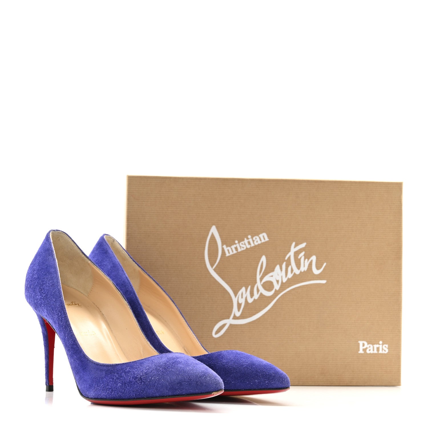 Christian Louboutin Suede Pigalle Follies 100 Pumps 39 Royal Blue 12 of 12
