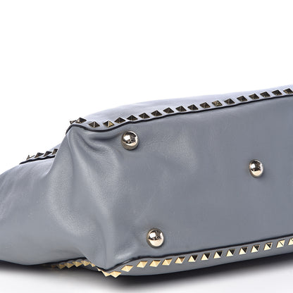 Valentino Garavani Vitello Medium Rockstud Tote Stone 14 of 18