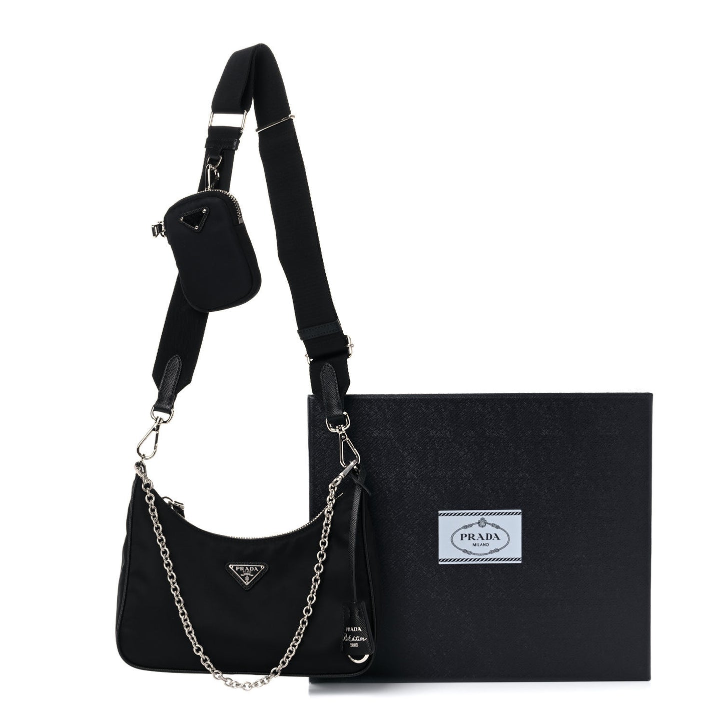 Nylon Re-Edition 2005 Shoulder Bag Black
