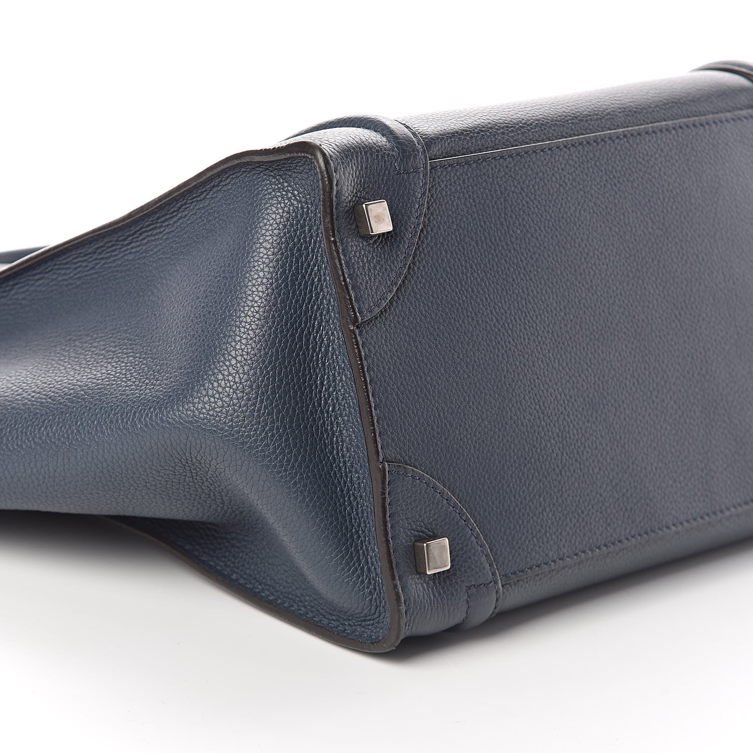 Celine Drummed Calfskin Mini Luggage Slate 8 of 9