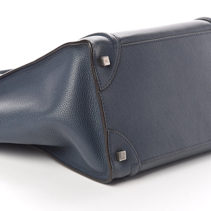 Celine Drummed Calfskin Mini Luggage Slate 8 of 9