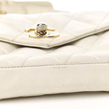 Chanel Lambskin Quilted Flap Waist Belt Bag White 12 of 14