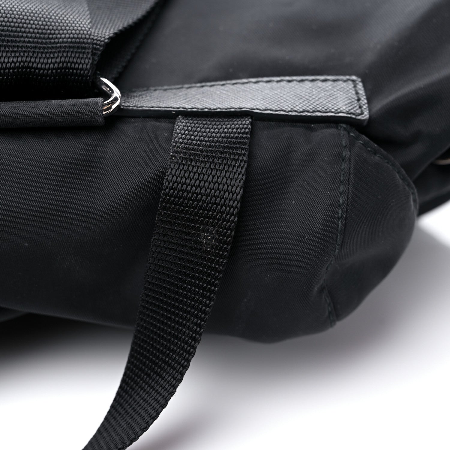 Prada Tessuto Nylon Saffiano Medium Backpack Black 12 of 15
