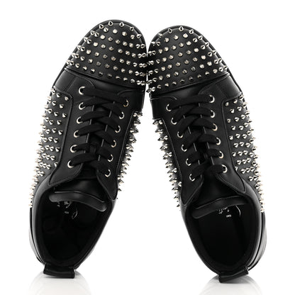 Christian Louboutin Calfskin Mens Vieira Night Spikes Sneakers 43.5 Black 2 of 10