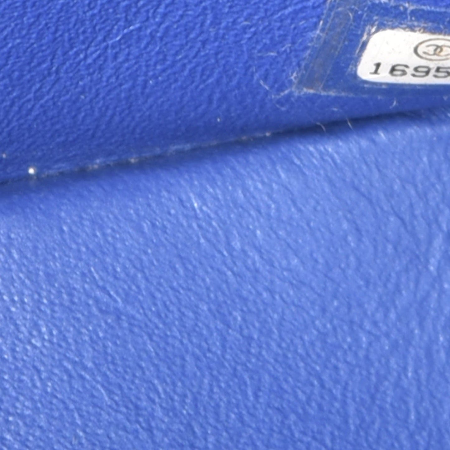 Patent Quilted Jumbo Double Flap Blue