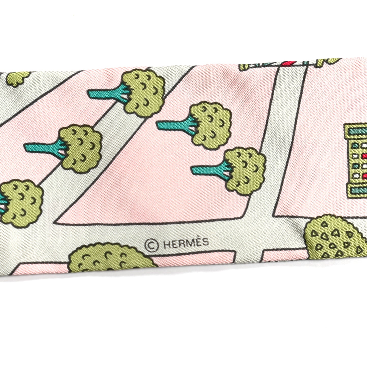 Silk Les Nouveaux Amoureux de Paris Twilly Rose Pale Vert Rose