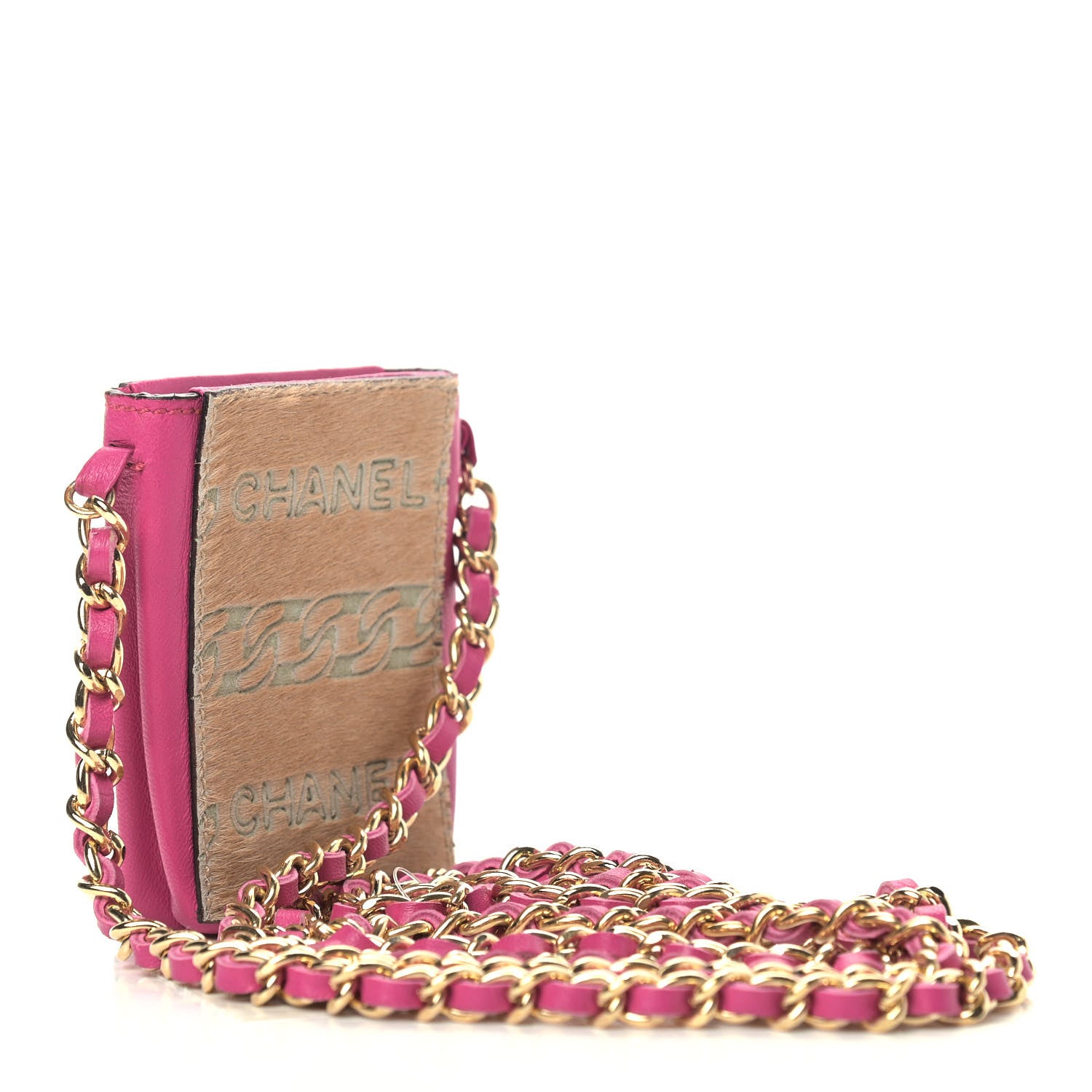 Chanel Lambskin Pony Hair Cigarette Case Pink 3 of 10