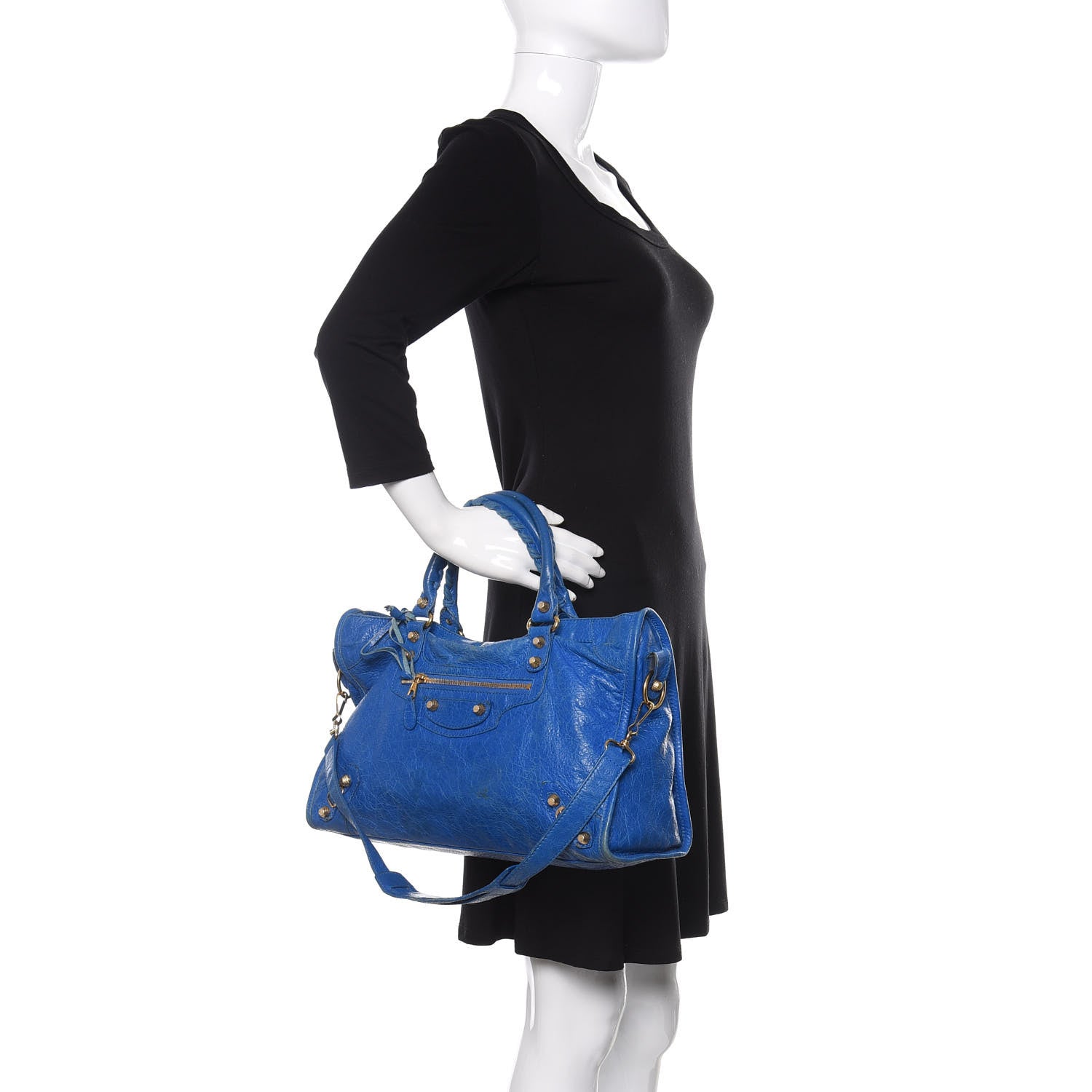 Balenciaga Agneau Giant 12 Gold Hardware City Bleu Lazuli 2 of 23