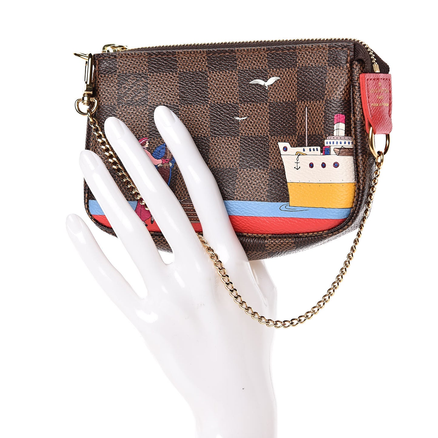 Damier Ebene 2016 Christmas Animation Mini Pochette Accessories