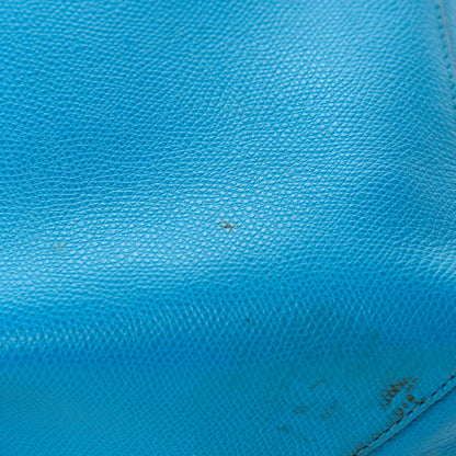 Celine Grained Calfskin Small Vertical Cabas Turquoise 9 of 11