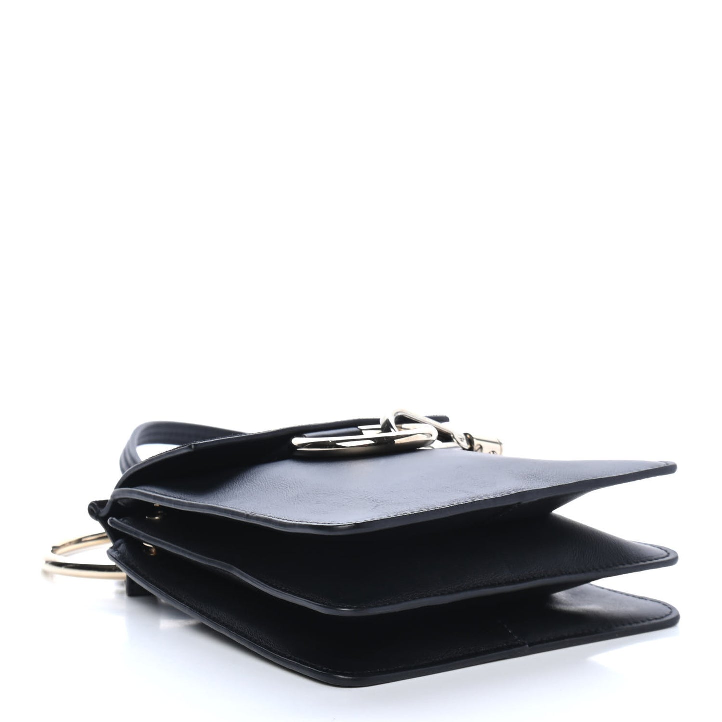 Suede Calfskin Mini Faye Bracelet Bag Black