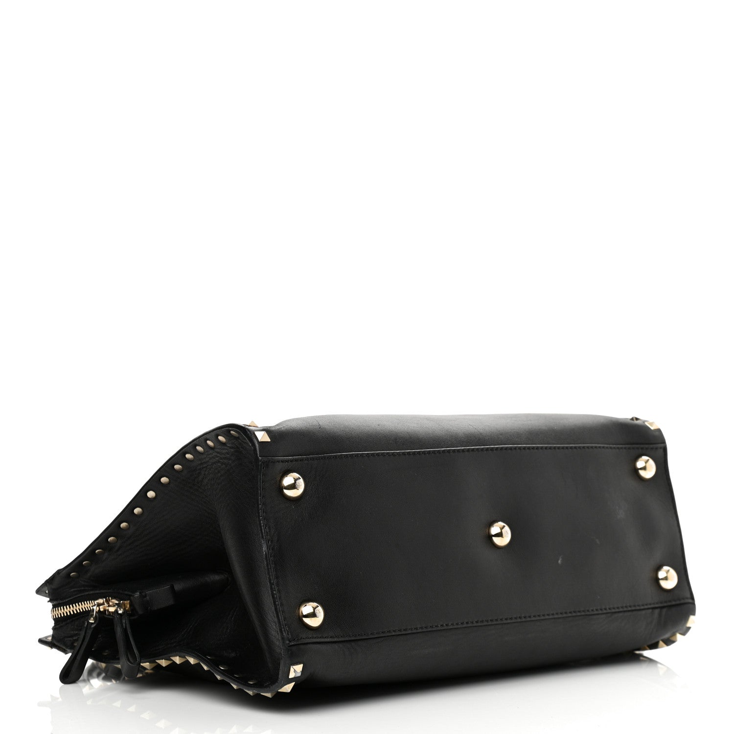Valentino Garavani Vitello Rockstud Dome Shopper Black 4 of 15