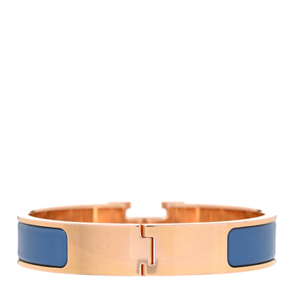 Hermes Enamel Narrow Clic Clac H Bracelet PM Bleu Album 3 of 4