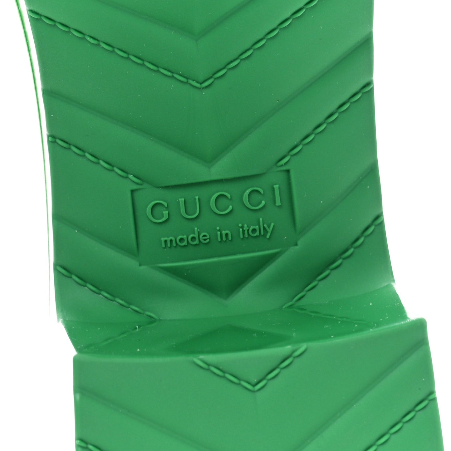 Rubber Gucci Logo Womens Platform 20/60mm Slide Sandals 40 New Shamarock