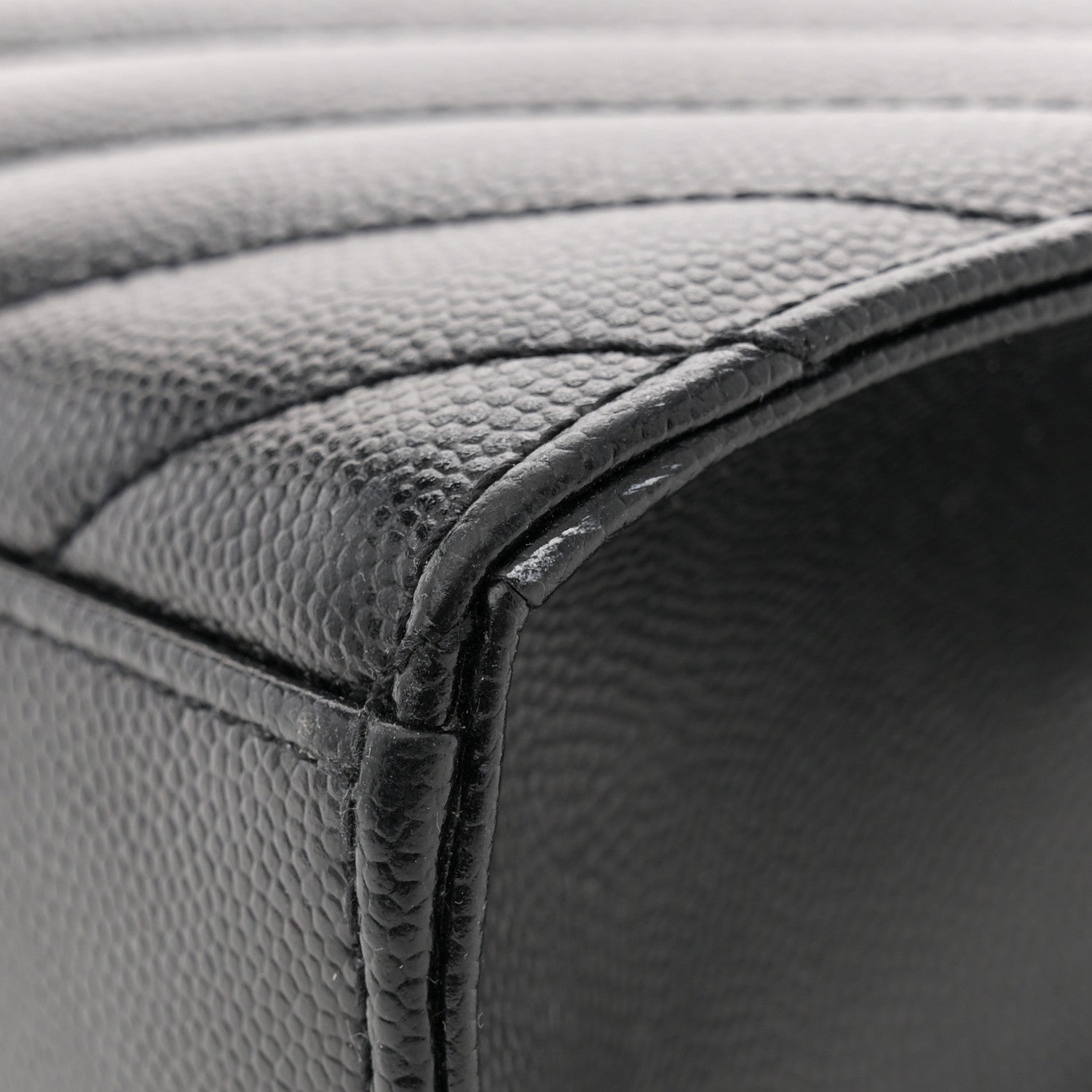 Saint Laurent Grain De Poudre Matelasse Chevron Large Monogram Satchel Black 11 of 11