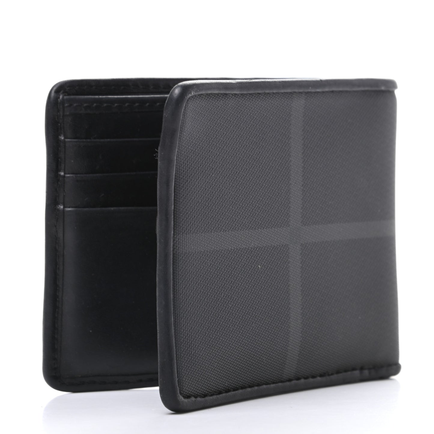 Smoked Check Bi-Fold Wallet Black