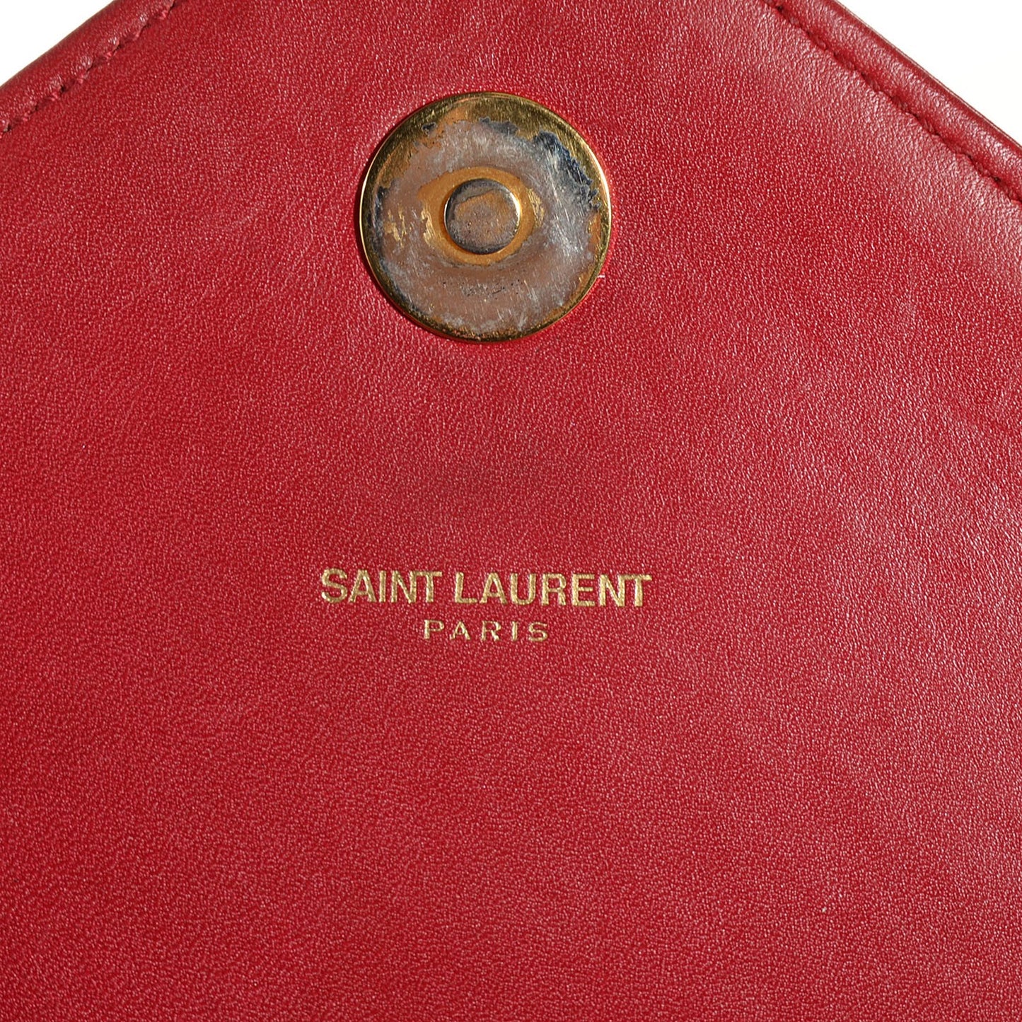 Lambskin Matelasse Chevron Large Monogram Satchel Red