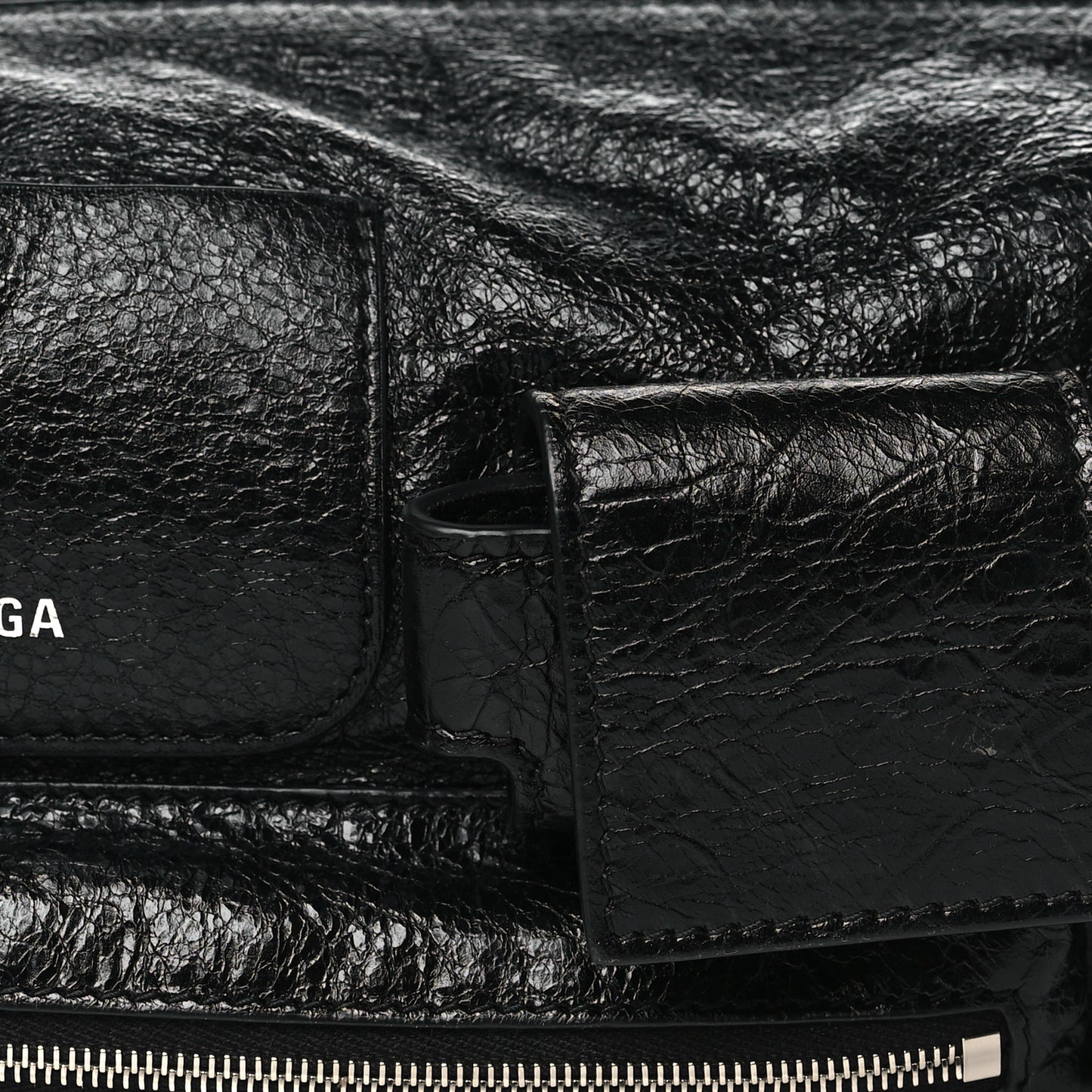 Agneau Arena Superbusy XS Sling Zip Shoulder Bag Black