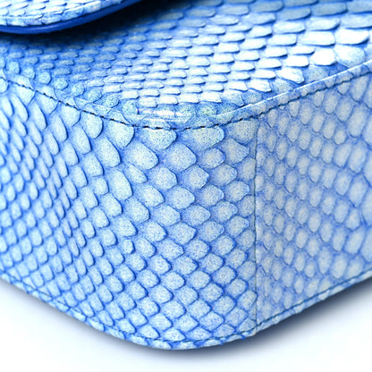 Chanel Iridescent Python Mini Rectangular Flap Blue 9 of 10