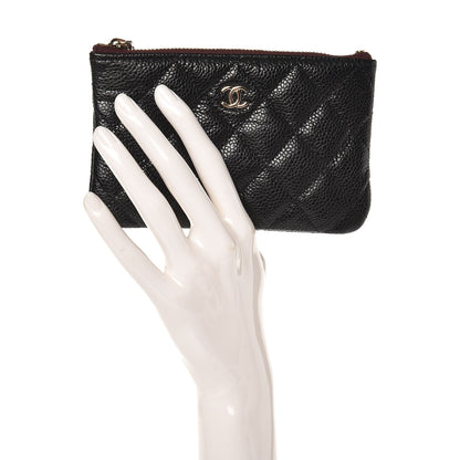 Chanel Caviar Quilted Small Cosmetic Case Black 2 of 8