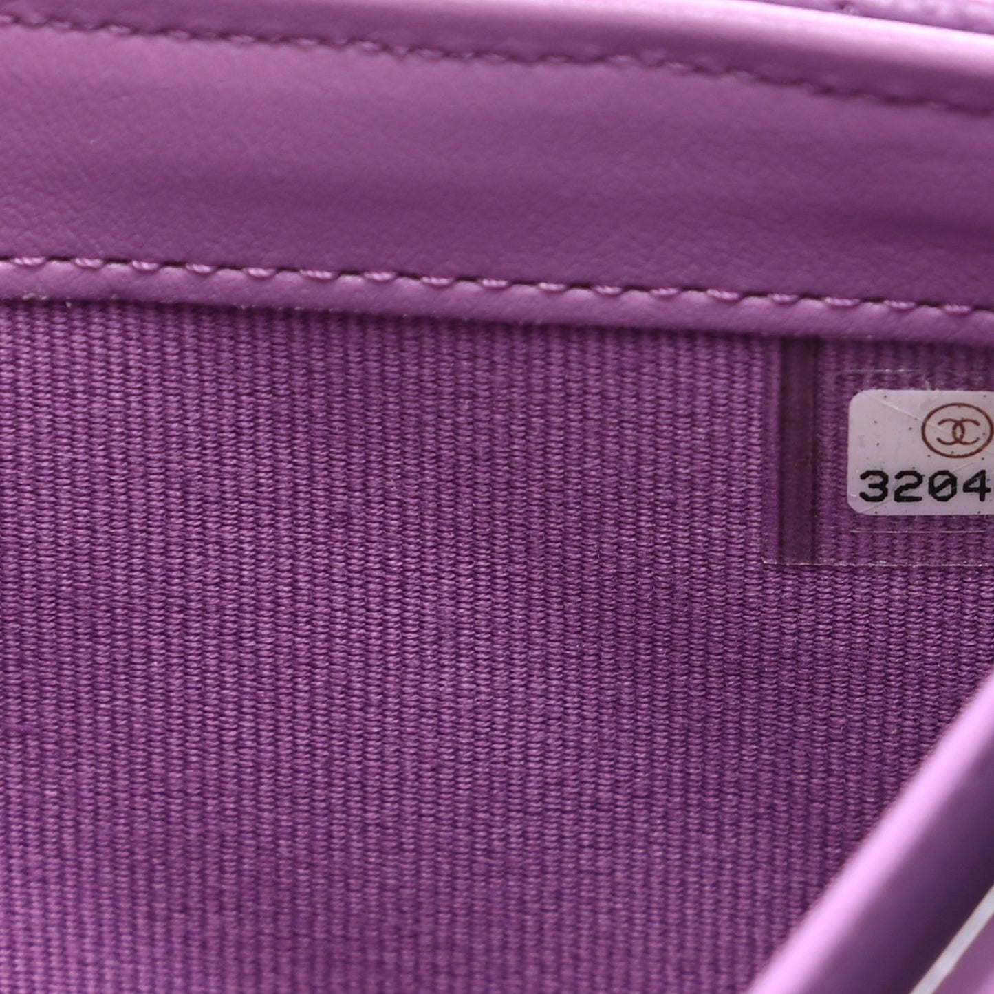 Caviar Quilted Large Flap Wallet Purple