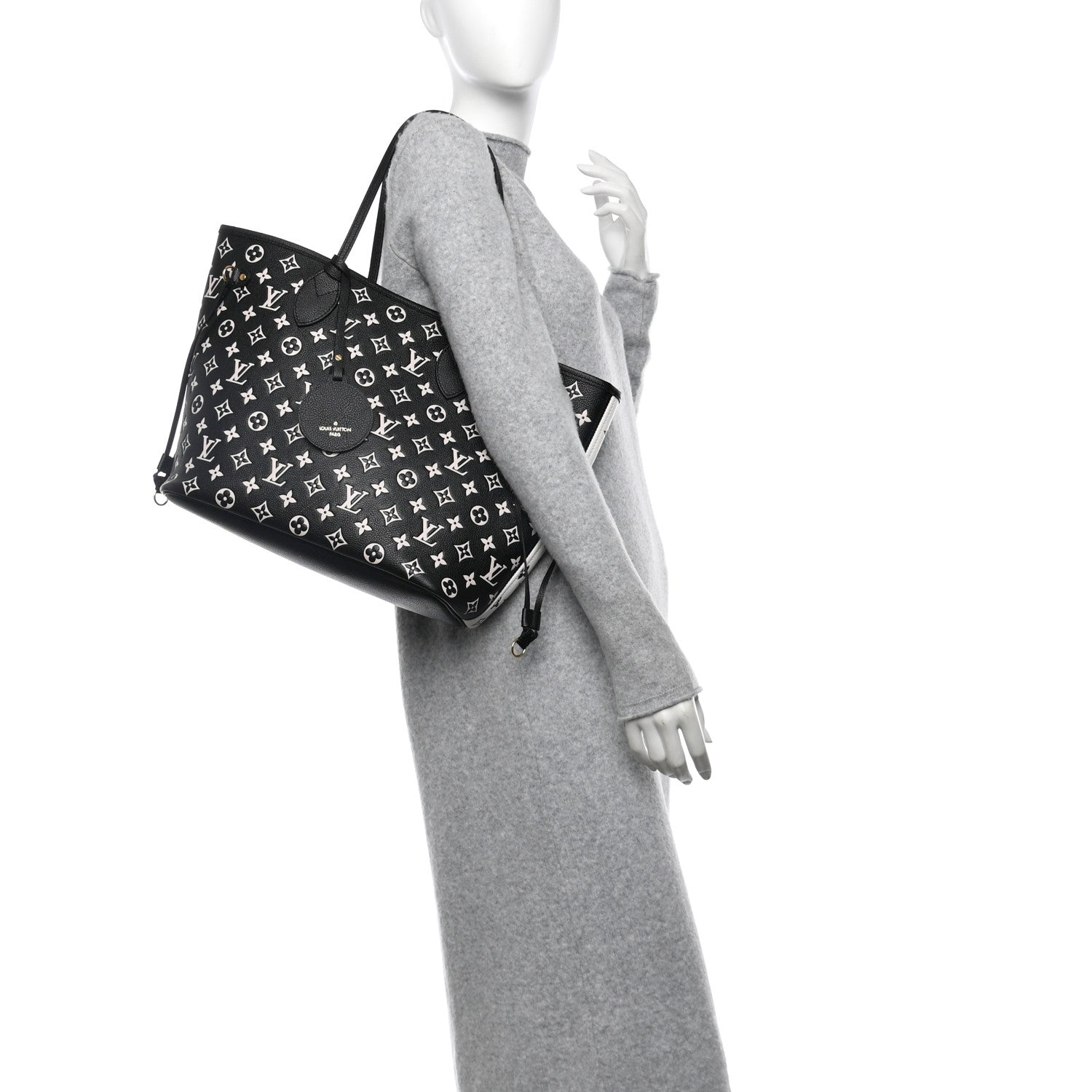 Louis Vuitton Empreinte Spring In The City Neverfull MM Black White Pink 2 of 11
