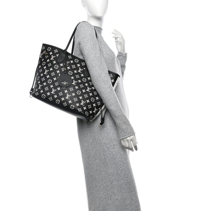 Louis Vuitton Empreinte Spring In The City Neverfull MM Black White Pink 2 of 11