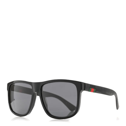 Gucci Web Square Frame GG0010S Sunglasses Black 1 of 9