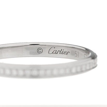 Cartier Platinum Diamond 2.3mm D'Amour Wedding Band Ring 51 5.75 5 of 5