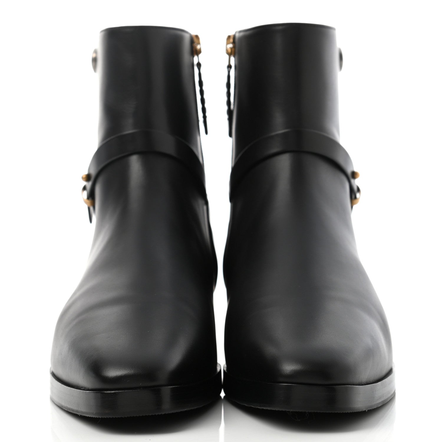 Gucci Calfskin Womens GG Ankle Boots 37.5 Black 2 of 8