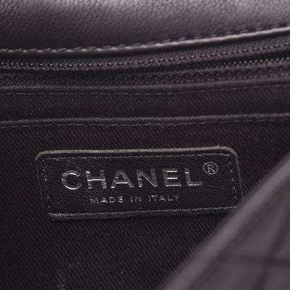 Chanel Grained Calfskin Single Flap Black 8 of 9