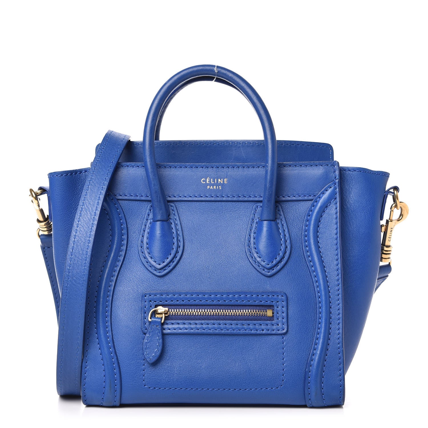 Celine Smooth Calfskin Nano Luggage Royal Blue 1 of 8