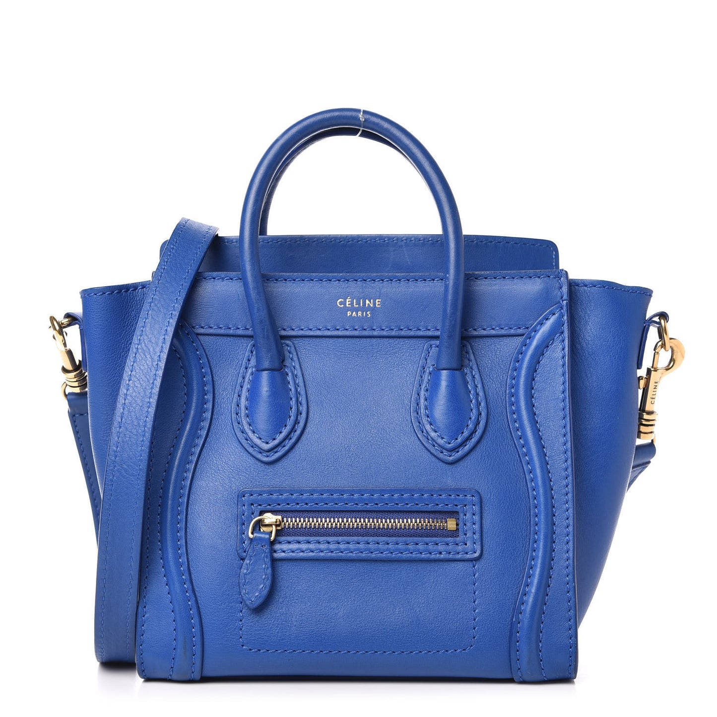 Smooth Calfskin Nano Luggage Royal Blue