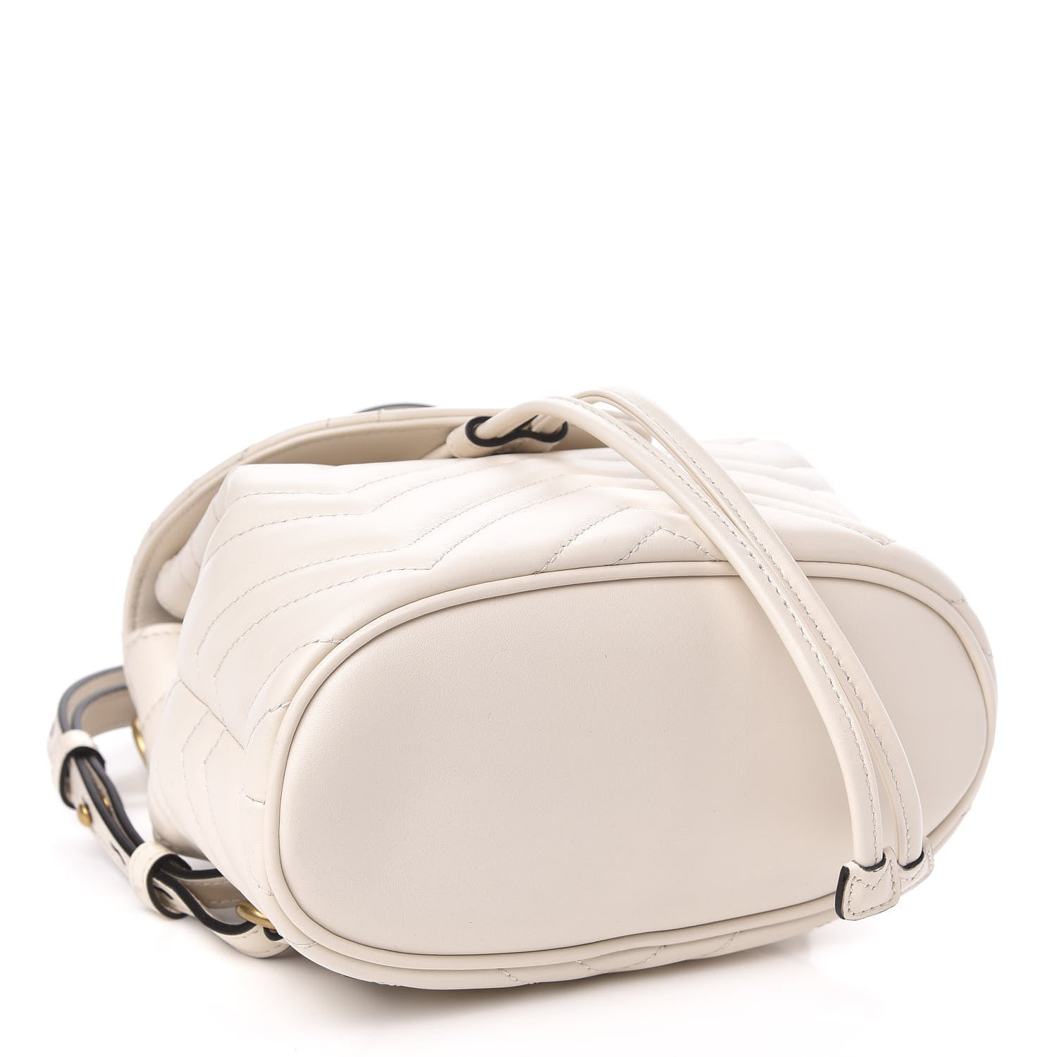 Gucci Calfskin Matelasse GG Marmont Flap Backpack White 3 of 9