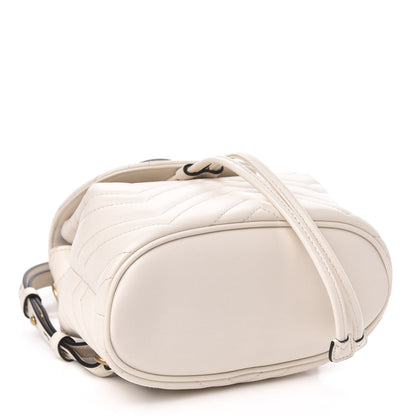 Gucci Calfskin Matelasse GG Marmont Flap Backpack White 3 of 9