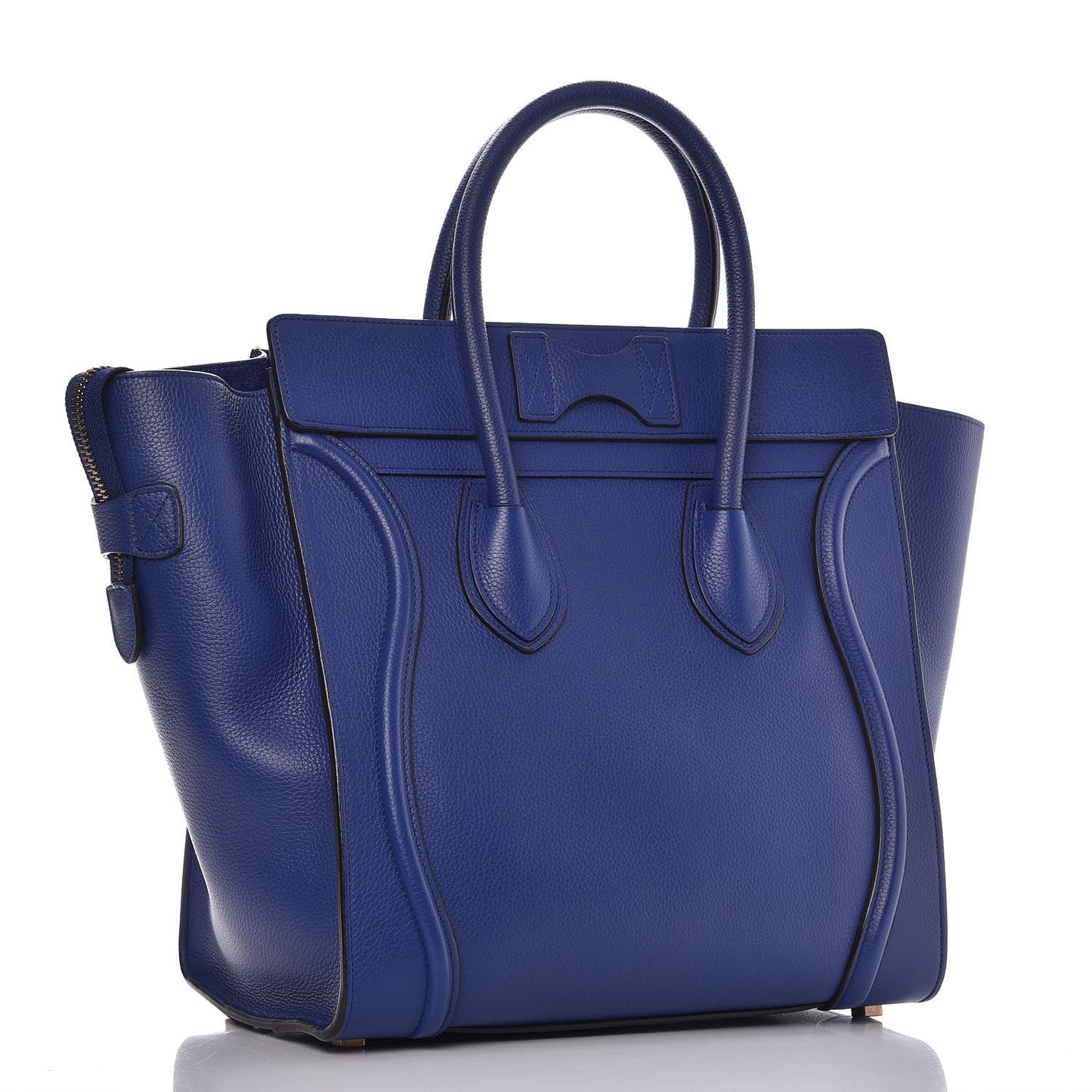 Drummed Calfskin Mini Luggage Indigo