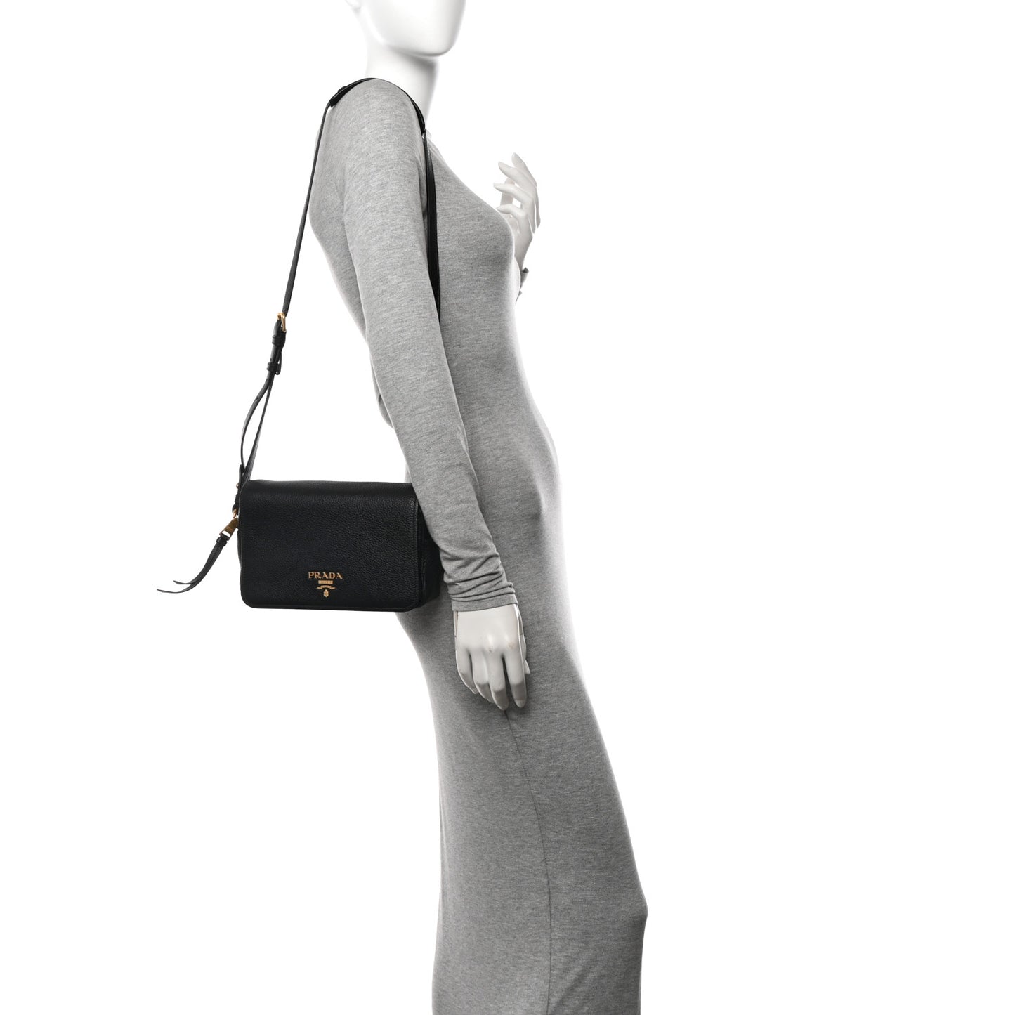 Vitello Phenix Crossbody Bag Black