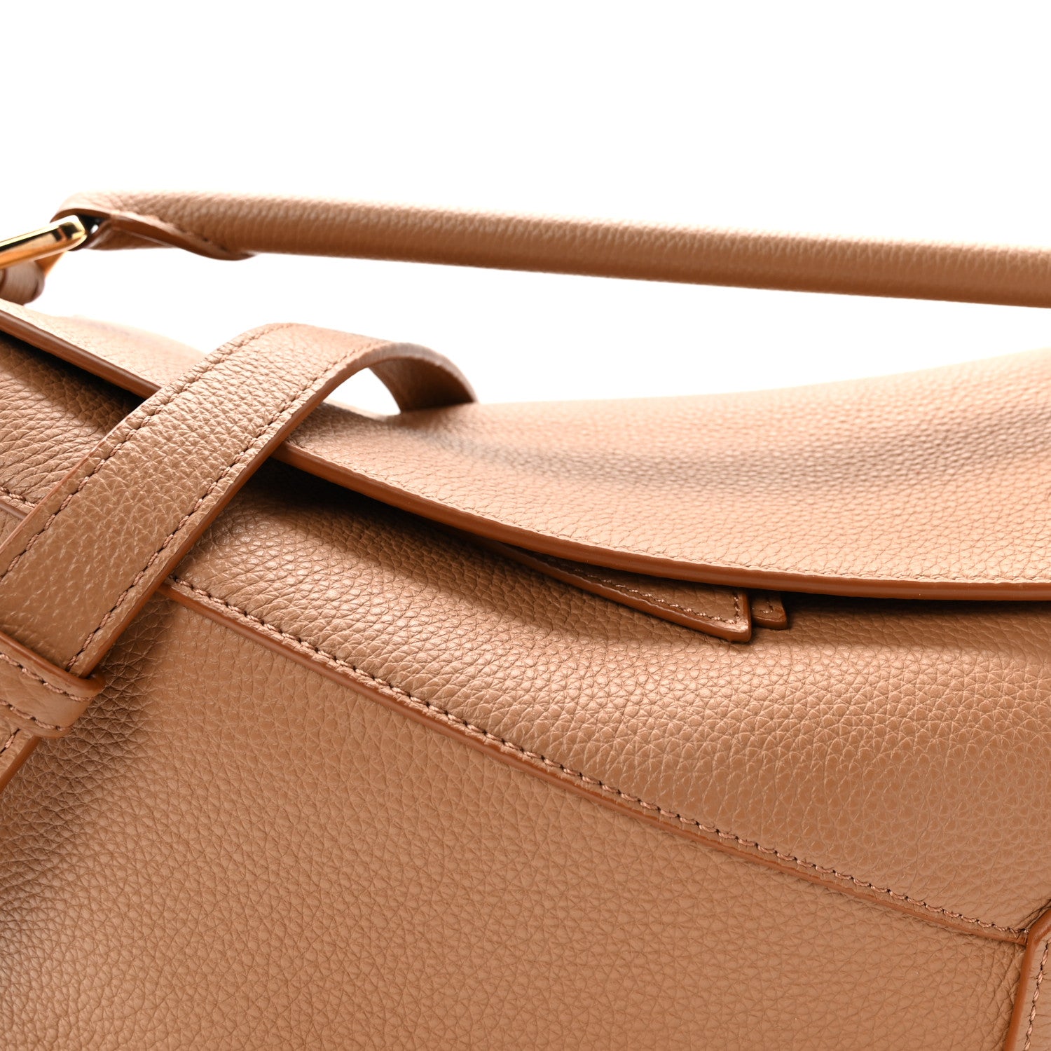 Loewe Grained Calfskin Small Puzzle Edge Bag Toffee 7 of 9