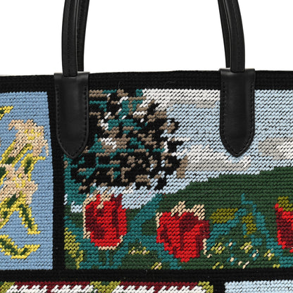 Alexander McQueen Tapestry Patchwork Small Shopper Tote in Multicolor 7 of 11