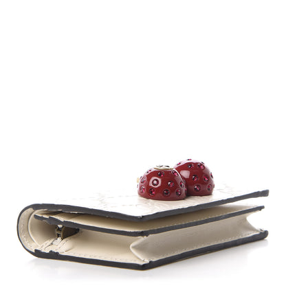 Gucci Guccissima Cherries Card Case Wallet White 3 of 8