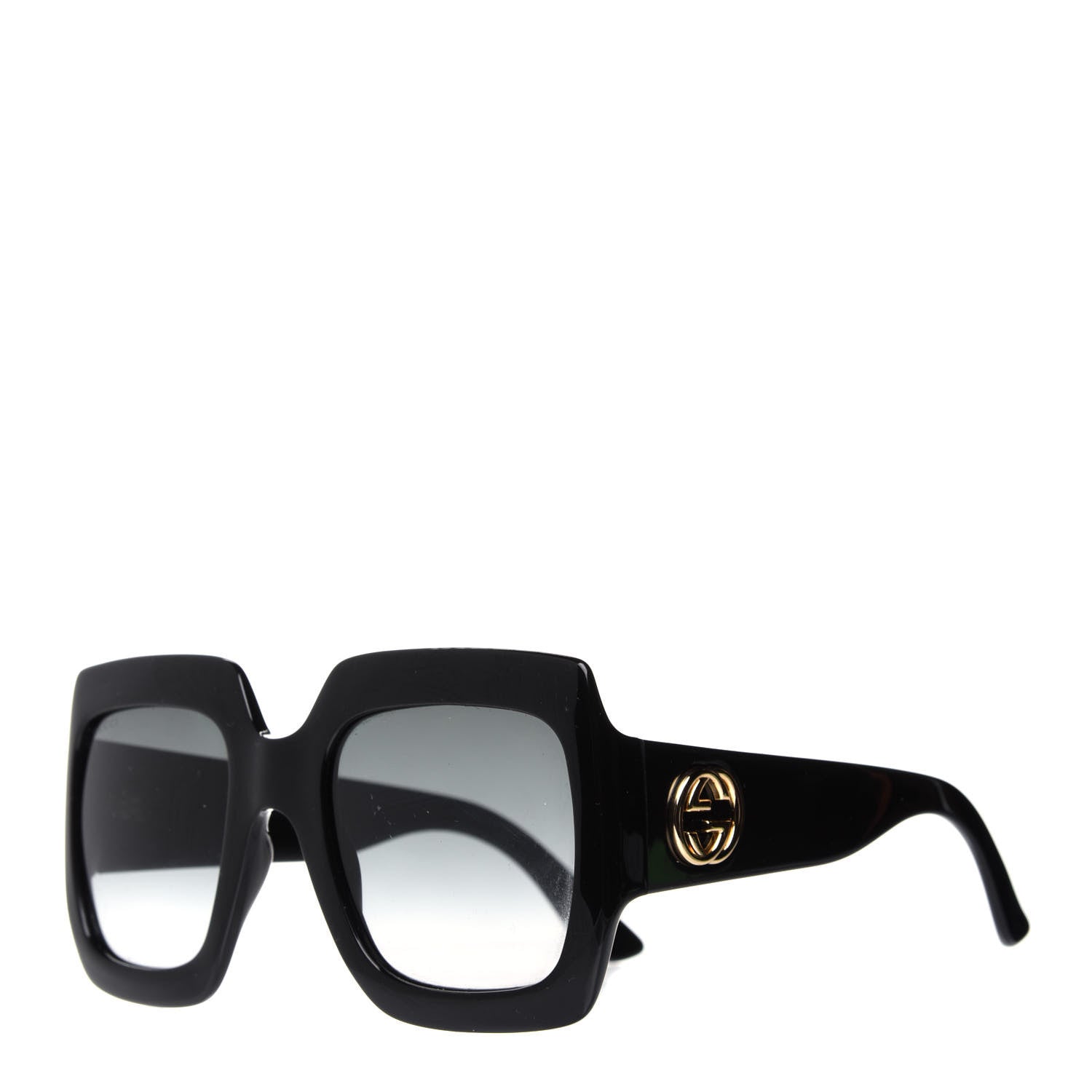 Gucci Acetate Square Frame Sunglasses GG0053S Black 1 of 8