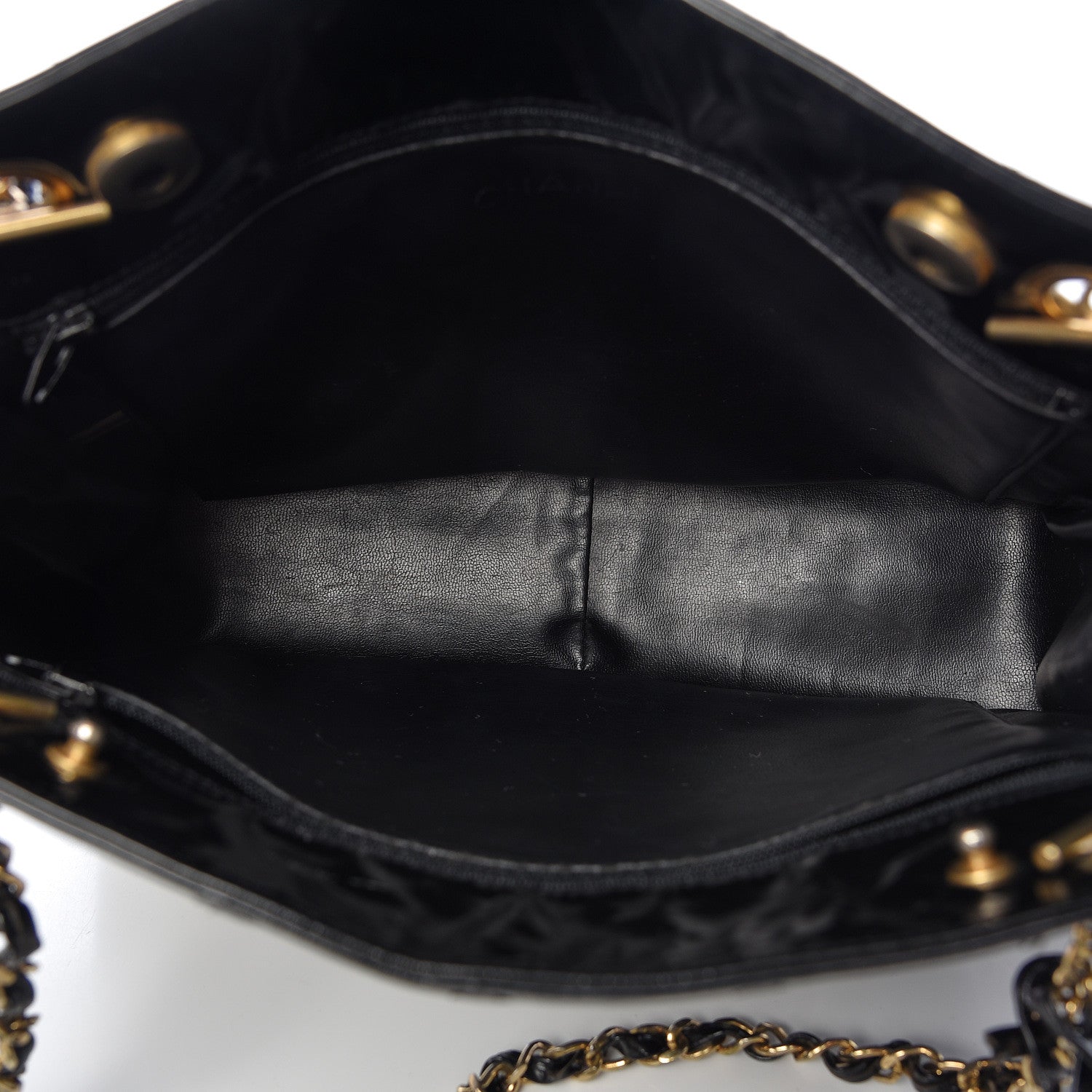 Chanel Patent Quilted Tote Black 5 of 14