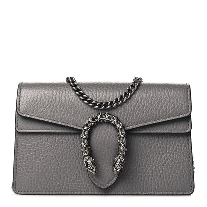 Gucci Dollar Calfskin Crystal Super Mini Dionysus Shoulder Bag Dusty Grey Black Diamond 1 of 9