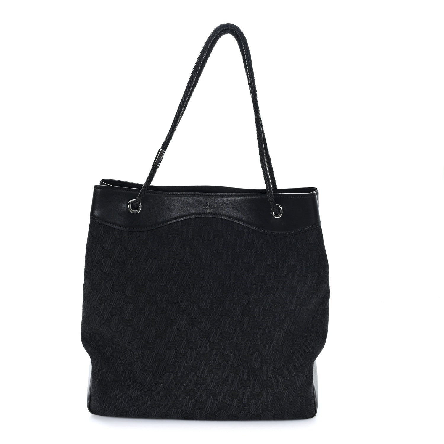 Gucci Monogram Braided Tote Black 1 of 10