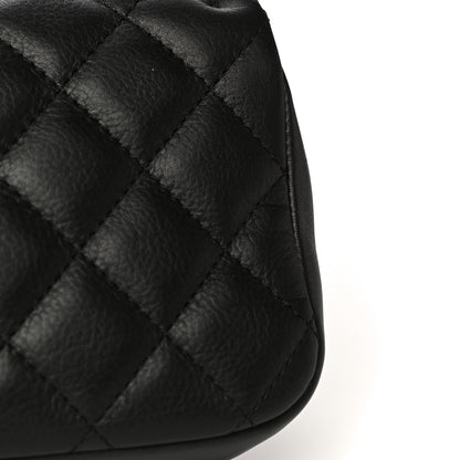 Chanel Calfskin Quilted Top Handle Flap Black 19 of 20