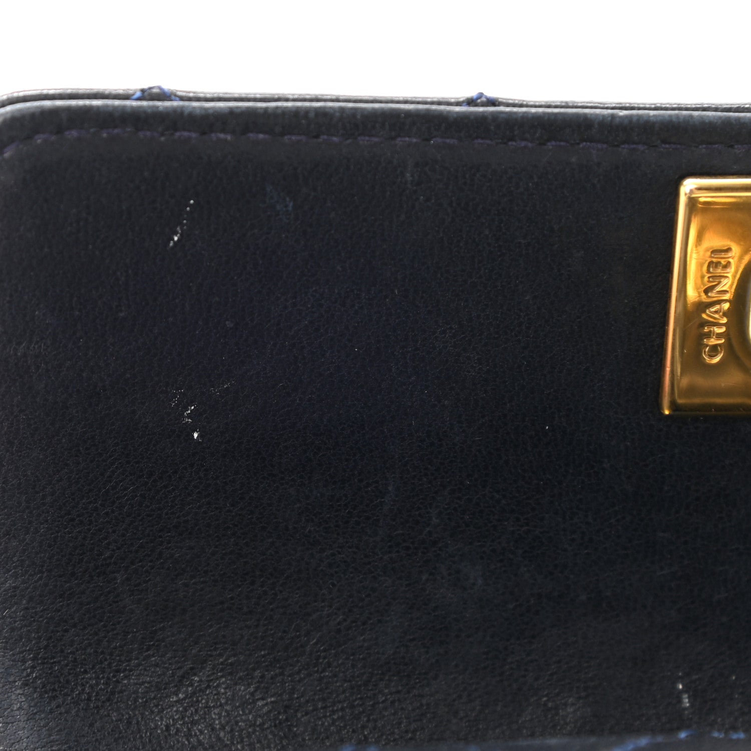 Chanel Lambskin Quilted Mini Square Flap Bag Navy 12 of 12