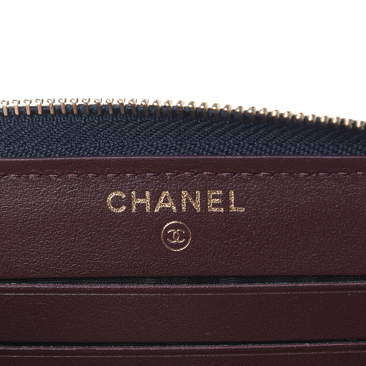 Chanel Felt Quilted Paris-Hamburg Charms Zip Around Wallet Dark Navy 6 of 8